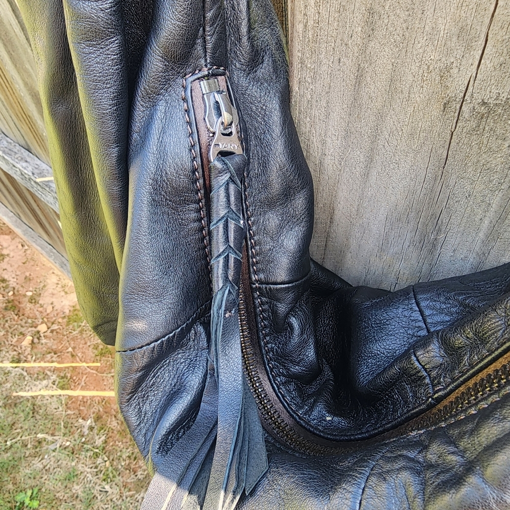 OrYany Leather Y2K Hobo Shoulder Slouchy Satchel Zip Pocket Bag Purse in Black - Picture 5 of 17